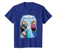 Frozen Poster with Elsa, Anna, Kristoff And Olaf Maglietta, Bambini, Blu Reale, 12 Anni