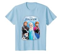 Frozen Poster with Elsa, Anna, Kristoff And Olaf Maglietta, Bambini, Celeste, 2 Anni