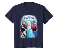 Frozen Poster with Elsa, Anna, Kristoff And Olaf Maglietta, Bambini, Navy, 2 Anni