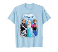 Frozen Poster with Elsa, Anna, Kristoff And Olaf Maglietta, Uomo, Celeste, L