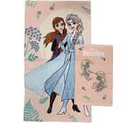 hermet Frozen Disney, Asciugamani Bagno in Spugna, Set 2 Asciugamani Bagno, Asciugamano Viso, Asciugamano Bidet, Rosa, 100% Cotone, Set 2 pezzi, Prodotto Ufficiale