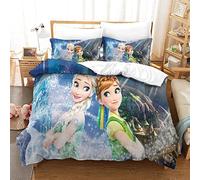 Frozen Set Biancheria Da Letto Stampato Set Copripiumino in Super Morbido E Traspirante Microfibra Copripiumino Con Cerniera E Federa Per Ragazzi Adolescenti Adulti Singolo 135x200