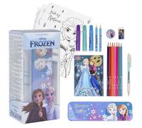 Frozen Set Cartoleria Con Pennarelli Colori Bambini colorare principesse Disney