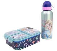 Frozen - Set di bottiglie in alluminio da 530 ml, con 3 scomparti