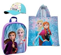 Frozen Set Mare 3 Articoli, Asciugamano-Poncho, Zainetto e Cappellino, Originali con Etichette