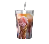Frozen Yogurt - Thermos da viaggio con stampa, borraccia portatile per mantenere caldo e freddo, tazza da viaggio per ufficio e sport in auto