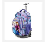 FROZEN ZAINO TROLLEY SCUOLA 47 CM 2 RUOTE SPALLACCI LIBRI TASCA RETE TEMPO 06699