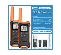(FRS NO BAT-O) 2 pezzi F22 Mini Walkie Talkie PMR FRS Display LCD portatile Supporto radio bidirezionale