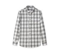 FRSGFCV Camiseta Manga Larga para Hombre, con botones y solapa, Corte Recto a Rayas, cómoda, transpirable, versátil, fácil cuidar, Ideal para Looks informales diario, con bolsillo (Size:M,Color:E)