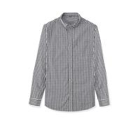 FRSGFCV Camiseta Manga Larga para Hombre, con botones y solapa, Corte Recto a Rayas, cómoda, transpirable, versátil, fácil cuidar, Ideal para Looks informales diario, con bolsillo (Size:S,Color:R)