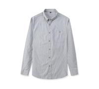 FRSGFCV Camiseta Manga Larga para Hombre, con botones y solapa, Corte Recto a Rayas, cómoda, transpirable, versátil, fácil cuidar, Ideal para Looks informales diario, con bolsillo (Size:M,Color:U)