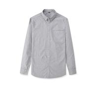 FRSGFCV Camiseta Manga Larga para Hombre, con botones y solapa, Corte Recto a Rayas, cómoda, transpirable, versátil, fácil cuidar, Ideal para Looks informales diario, con bolsillo (Size:S,Color:H)