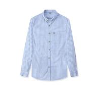 FRSGFCV Camiseta Manga Larga para Hombre, con botones y solapa, Corte Recto a Rayas, cómoda, transpirable, versátil, fácil cuidar, Ideal para Looks informales diario, con bolsillo (Size:2XL,Color:P)