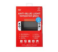 FR-TEC Cristal Templado Anti Luz Azul para Nintendo Switch Oled - Dureza H9 - Bloquea 98 Radiacion Azul - Adherencia sin Resid