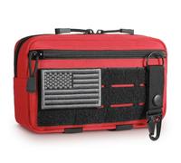 FRTKK Tasca tattica Molle Admin Utility Taglio laser EDC Tool Pouch Bag orizzontale modulare Tasche include bandiera USA Patch e portachiavi