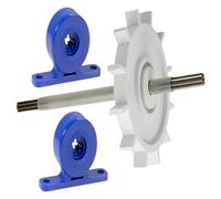 FRTmvg Per Polaris 280/180 e Pentair Legend Pool Cleaner albero motore C86/EC86 | Gruppo completo di turbina con 2 cuscinetti e tubi dell'albero C83/EC83 | Asse in acciaio inox e turbina ABS