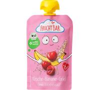 FRUCHTBAR Snack da Spremere Bio - Ciliegia, Banana e Semolino - 100 g