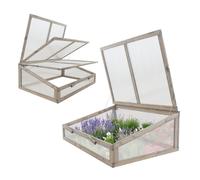 Frühbeetaufsatz Serra Fioriera 120x80 CM per Aiuola Alta Beet Legno Grigio