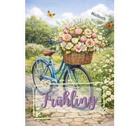 Frühling: Malbuch, Format A4, für Erwachsene, Jungendliche und Kinder