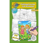 Frühlingsfreunde zum Ausmalen Reiseversion: Kompaktes Frühlings-Malbuch für unterwegs mit Blumen, Tieren und Naturmotiven: Kreatives Ausmalbuch für ... unterwegs - inkl. 6 Bonusmotive zum Download