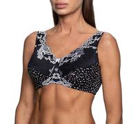 frugue Reggiseno Post Operatorio Cotone Senza Ferretto Donna Nero a Pois IT 6E (EU 95E)
