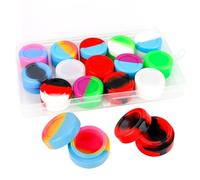 FRUHLING 12 contenitori rotondi in silicone da 5 ml, per concentrato di cera oleosa, per cosmetici (colore casuale)