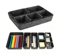 FRUHLING Set di 8 organizer per cassetti, impilabili, in feltro, per ufficio, cucina, camera da letto, toeletta, scrivania, bagno