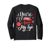 Fruit Apple Eye Love Romantic Lovely Gift Idea Apple of Eye Maglia a Manica
