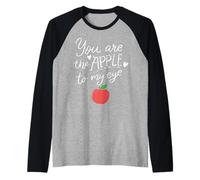 Fruit Apple Eye Love Romantic Lovely Gift Idea Apple of Eye Maglia con Maniche Raglan