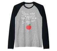 Fruit Apple Eye Love Romantic Lovely Gift Idea Apple of Eye Maglia con Maniche Raglan