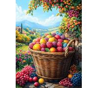 Fruit Basket in A Blooming Orchard Puzzle 1000 Pezzi Rompicapo Per Team Building Science Fiction Magical Dream Attività Di Gruppo Collaborazione E Divertimento Regalo Festa Aziendale 1000 PCS