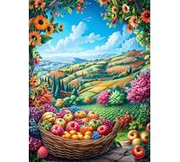 Fruit Basket in Magical Forest Puzzle 500 Pezzi Rompicapo Creativo Artistico Fairy Tale Scenery Cartoon Stimolo Della Creatività Attività Per Il Tempo Libero Regalo Per Persone Creative 500 PCS
