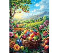 Fruit Basket Overflowing in A Meadow Rompicapo 500 Pezzi La Grande Onda Di Kanagawa Cartone Rigido Arte Orientale Science Fiction Magical Dream Per Decorazione E Passatempo Con Poster Incluso Best Se