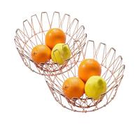 Fruit Bowl - Baskets for Kitchens | Serving Bowl | Counter Fruit Basket, 2 animali Wire Fruit Basket, Counter Fruit Basket for Kitchen, Vegetable Basket, Storage Organiser for Fruits & Vegetables
