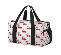 Fruit Cherry Sport Duffel Borse per Bambini Ragazze Ragazzi Donne Uomini Estate Ciliegia Pernottamento Weekender Borsa da Viaggio Tote Carry Palestra Casual Duffel Borse