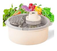 Fruit Cleaner Spinner, Manual Electric Vegetable Washer, Multi-Purpose Food Washing Appliance for Home Kitchen, Efficient for Lettuce and Fruits, 11.81x7.87 Inches