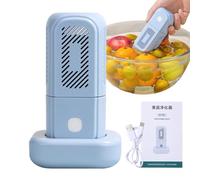 Fruit Cleaner Spinner, Portable Purified Fruit Cleaning Device, Automatic with Purification Function, Efficient Home and Commercial Use, Compact Design for Salads, Household, Travel