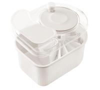 Fruit Cleaner Spinner, Rotating Hand-Crank Scrubber, Manual Vegetable and Fruit Cleaning Tool, Abs and Stainless Steel, Ideal for Tomatoes, Pears, and Salad, 12.6x7.48x6.1 Inches