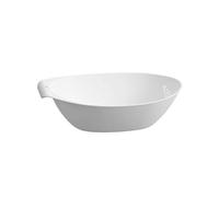 Fruit Draining Basket with Handle Multifunctional Kitchen Colander for Washing Vegetables, Rice, and Produce White Strainer Basin