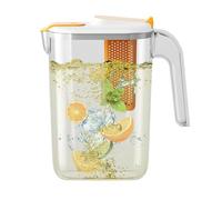 Fruit Infuser Water Bottle - 2600ml Large Clear Pitcher With Heat-Resistant Infuser | Hot Or Cold Water, Flavor-Infused Beverage, And Refreshing Iced Tea Maker For Home And Travel
