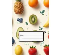 Fruit Journal, Notebook & Diary: Cute Fruit Pattern Lined Composition Book for Students, Writing, and Daily Notes: Aesthetic Fresh Fruit Stationery and School Supplies Book for Girls, Teens, and Kids