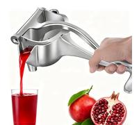 Fruit Manual Juicer,Hand Juicer Squeezer,Manual Hand Press J-uicer for Lemon,Orange,Lime,Pomegranate, Durable Ergonomic Handle, Easy Clean Design (Sliver)