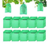 Fruit Netting Bags, Non-Woven Grape Covers with Drawstring, 11.02x14.17x0.04 Inches Breathable Gardening Supply for Protecting Trees Flowers Vegetables Mango, Ideal Outdoor Against Harsh Weather
