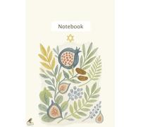 Fruit of Israel Jewish Notebook - A4 College Ruled Journal with Pomegranate, Fig & Olive Design - Torah Study Notes, Bat Mitzvah Gift, Shabbat Planner, Judaica Stationery by Sparrow Paper Co.