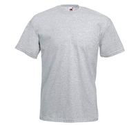 Fruit of the Loom 10 T - T-shirt Valueweight, S M L XL XXL 3XL 4XL 5XL, set di colori a scelta Grigio (grigio mélante). XXXL