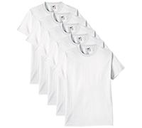 Fruit of the Loom 61-212 Heavy Cotton Tee Maglietta da Uomo, pacco da 5 pezzi, Bianco (Weiß), XL