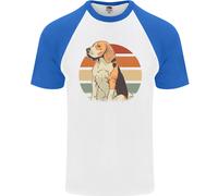 Fruit of the Loom 610260 T-Shirt Uomo S/S Baseball Cotone Retro Sunset
