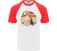 Fruit of the Loom 610260 T-Shirt Uomo S/S Baseball Cotone Retro Sunset