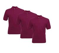 Fruit of the Loom 63-402-0 Polo, Burgundy, 3XL (Pacco da 3) Uomo