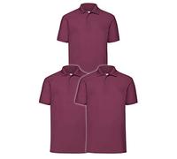 Fruit of The Loom 63-402-0, Polo Uomo, Burgundy, 3XL